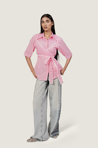 STRUCTURED TIE UP SHIRT