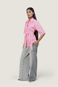 STRUCTURED TIE UP SHIRT