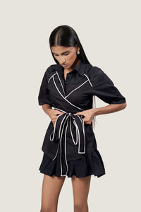 STRUCTURED TIE UP SHIRT