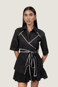 STRUCTURED TIE UP SHIRT