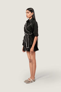 STRUCTURED TIE UP SHIRT