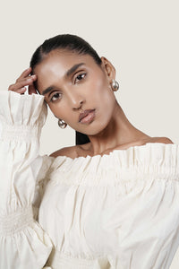BARDOT BUBBLE SLEEVE TOP