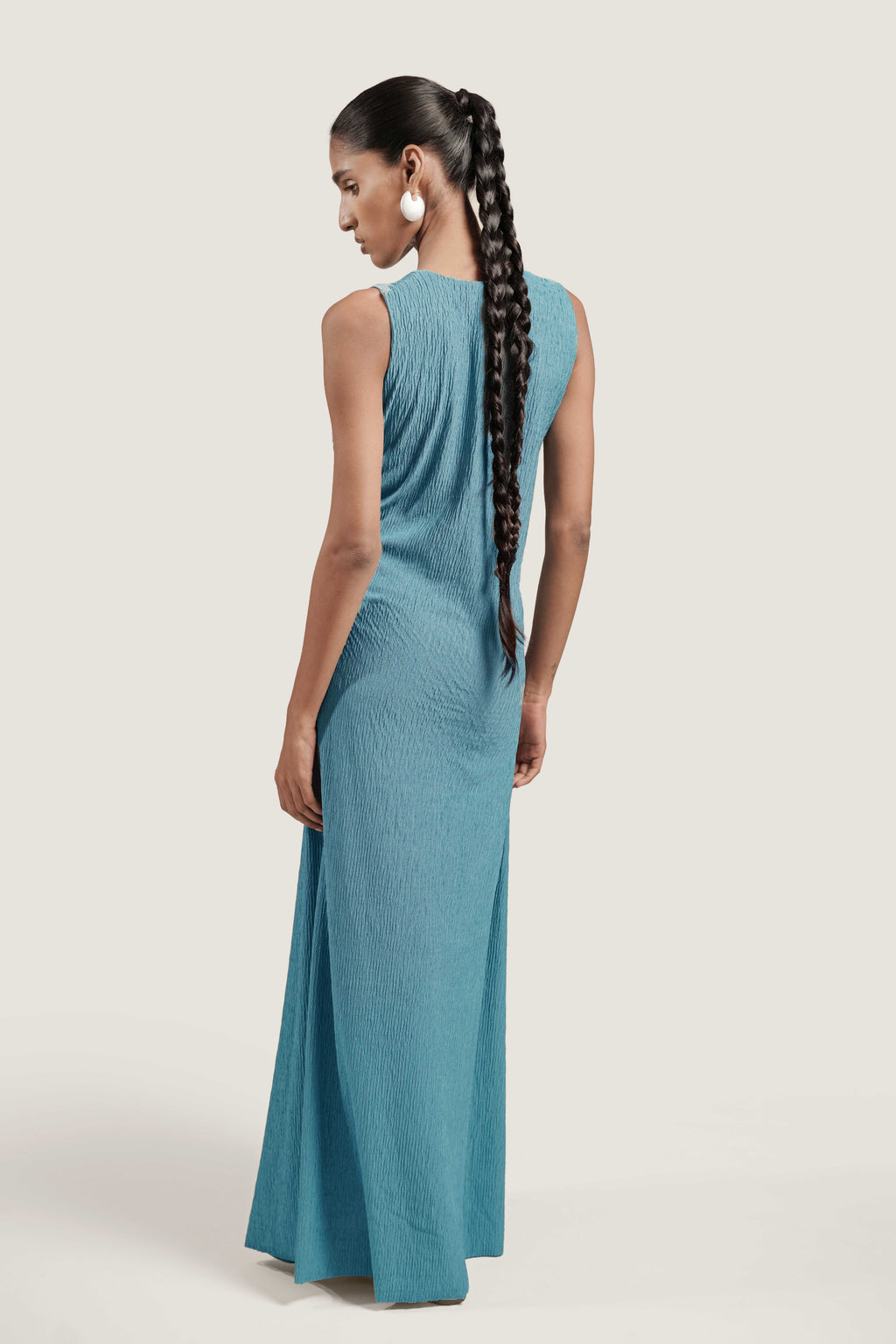 FITTED A LINE TEAL DRESS