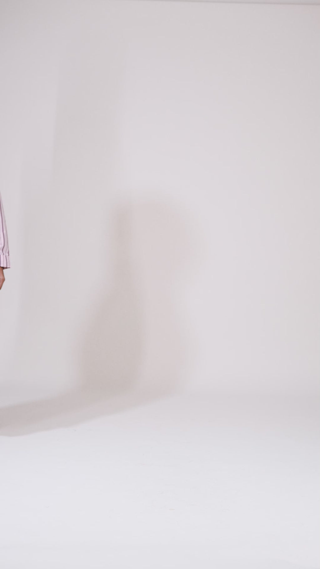 STRIPED ASYMMETRIC SHIRT DRESS