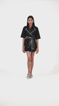 STRUCTURED TIE UP SHIRT